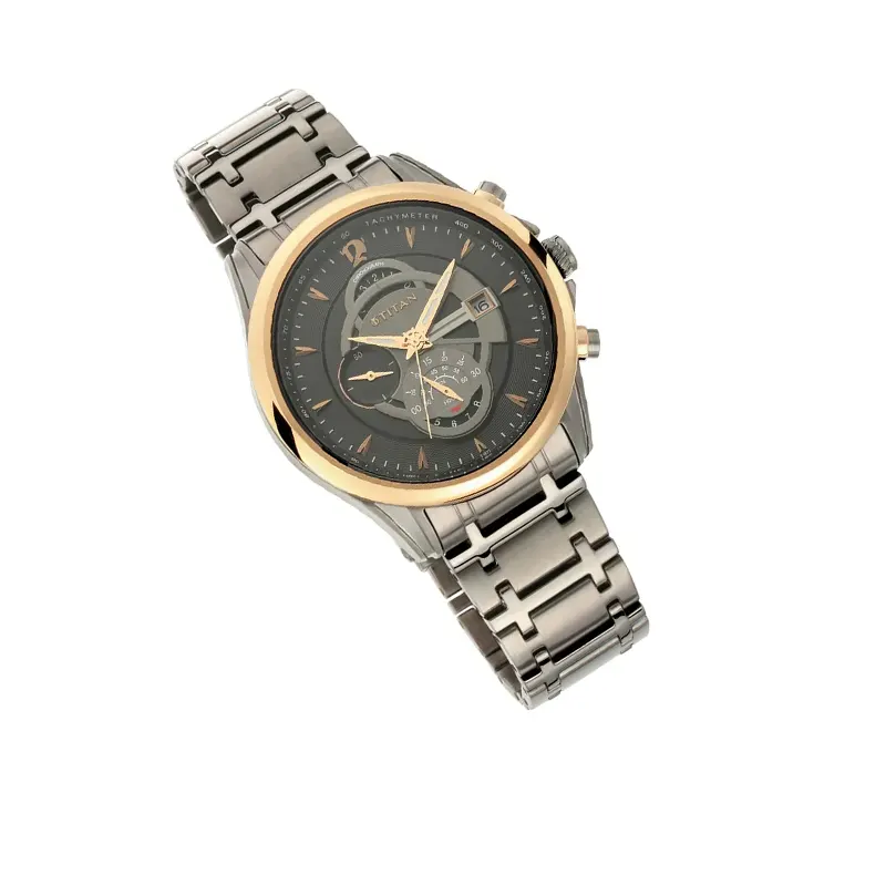 Titan Maritime Chronograph Lateen Sail Anthracite Dial Men's Watch- 1830KM01